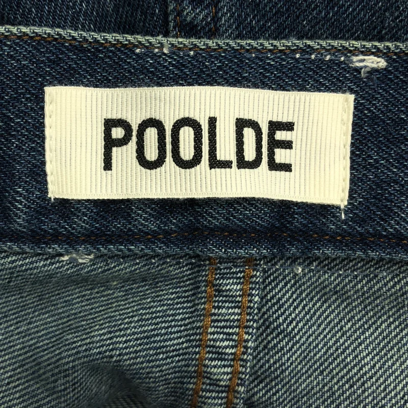 POOLDE / プールデ | 2026SS | LIQUID DENIM PANTS 裾ジップ デニムパンツ | L | レディース