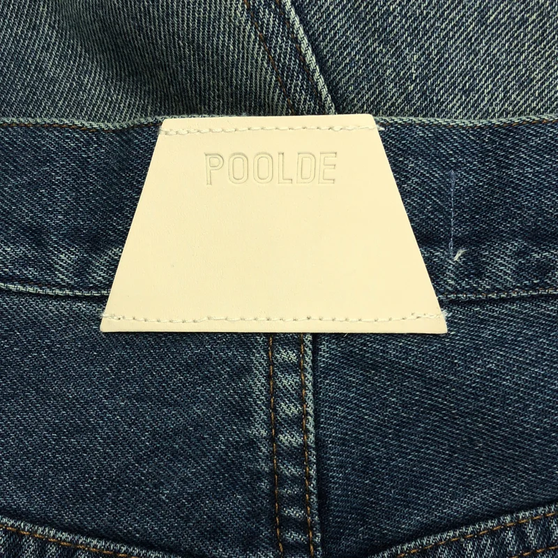 POOLDE / プールデ | 2026SS | LIQUID DENIM PANTS 裾ジップ デニムパンツ | L | レディース