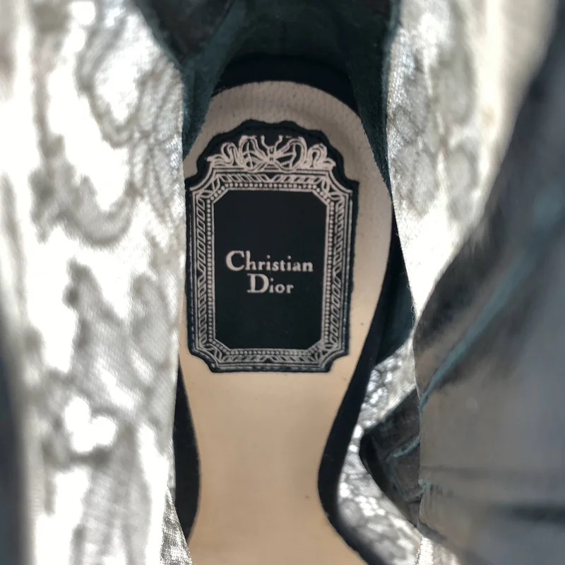 Christian Dior / クリスチャンディオール | レース オープントゥ ヒールブーツ | 36 | レディース