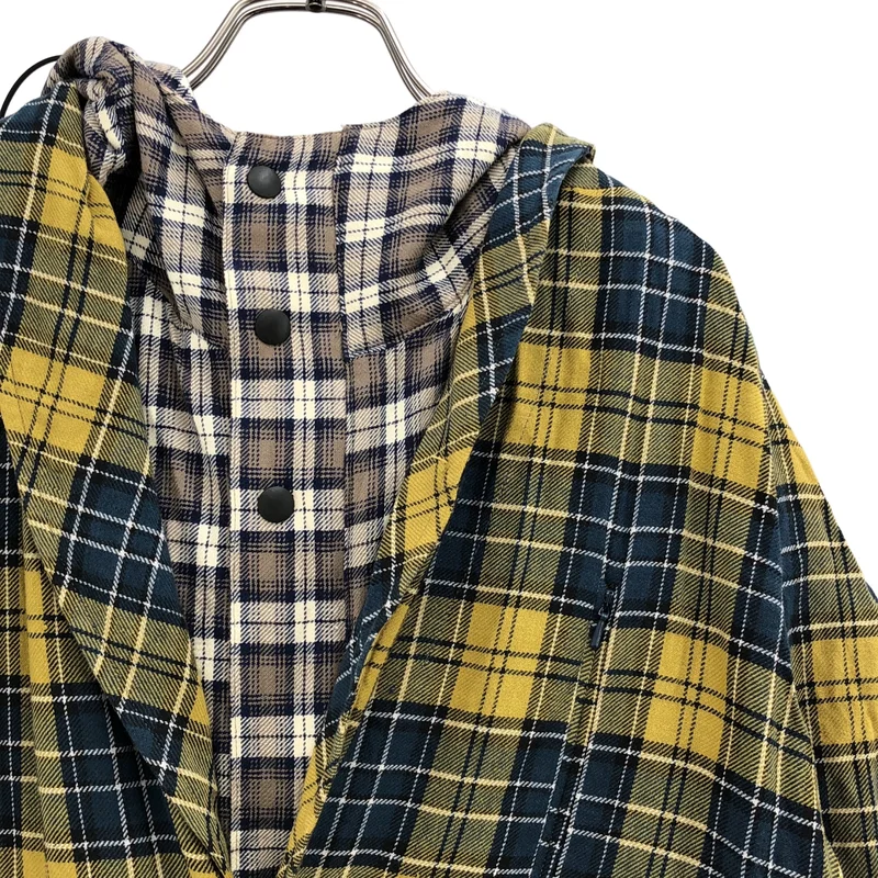 YEAH RIGHT!! / イエーライト | チェック レイヤード  フーデッドコート | MEDIUM | メンズ