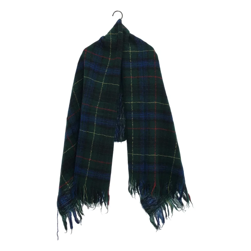 JUNYA WATANABE COMME des GARCONS / ジュンヤワタナベ | ウール チェック フリンジ マフラー JP-K403 |
