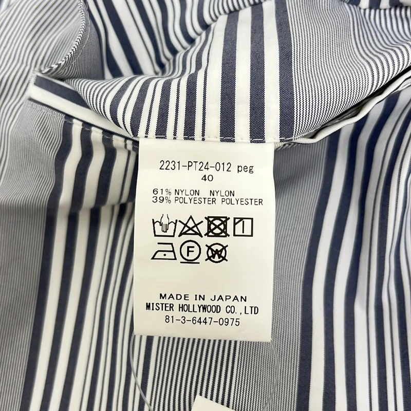 N.HOOLYWOOD / エヌハリウッド | 2TUCK TROUSERS ストライプ 2タック パンツ | 40 | メンズ