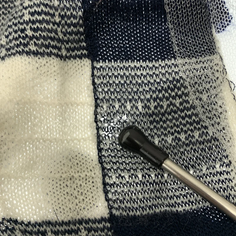 tricot COMME des GARCONS / トリココムデギャルソン | 総柄 変形 アシンメトリー ニット ブラウス |