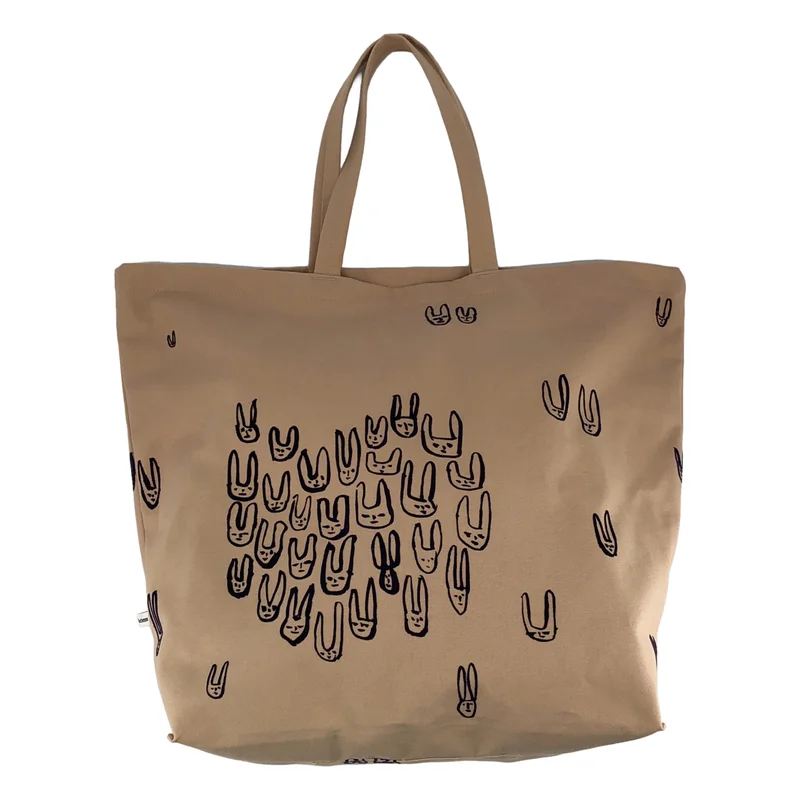 mina perhonen / ミナペルホネン | 2021AW | palmier キャンバス フロッキープリント トートバッグ L |