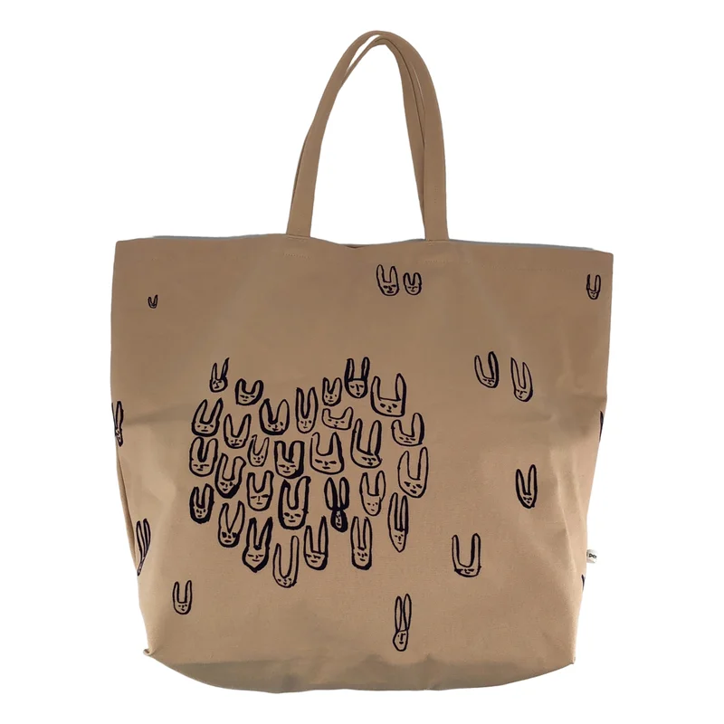 mina perhonen / ミナペルホネン | 2021AW | palmier キャンバス フロッキープリント トートバッグ L |