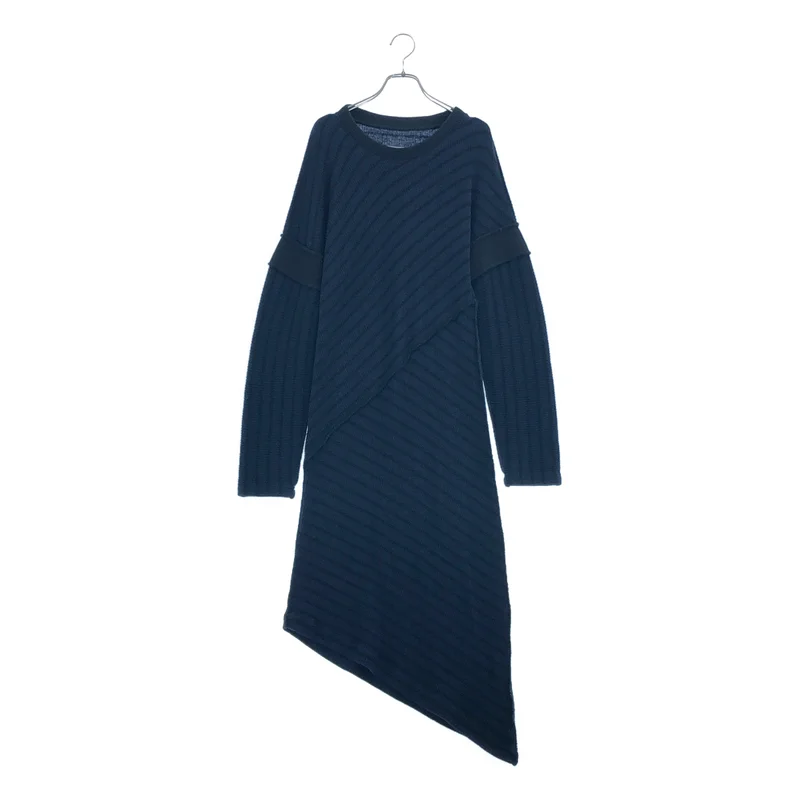 MM6 Maison Margiela / エムエムシックスメゾンマルジェラ | 2019AW | Stripes Wool Long Sleeves Medium Dresses / ウール ストライプ ニットワンピース | S | レディース