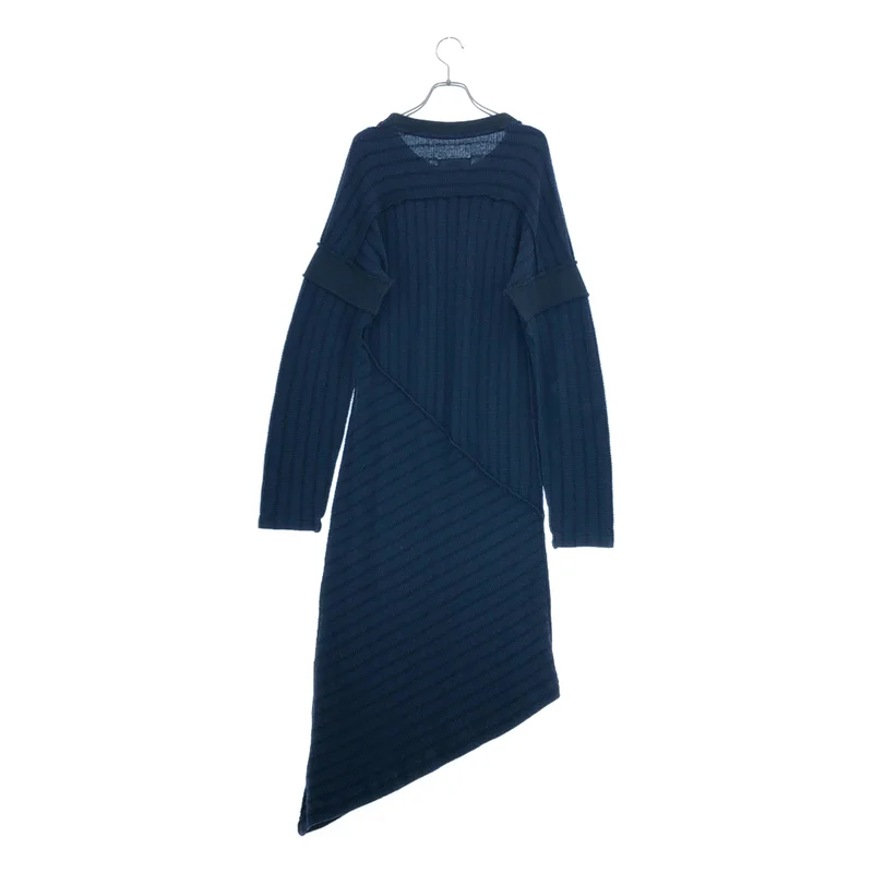 MM6 Maison Margiela / エムエムシックスメゾンマルジェラ | 2019AW | Stripes Wool Long Sleeves Medium Dresses / ウール ストライプ ニットワンピース | S | レディース