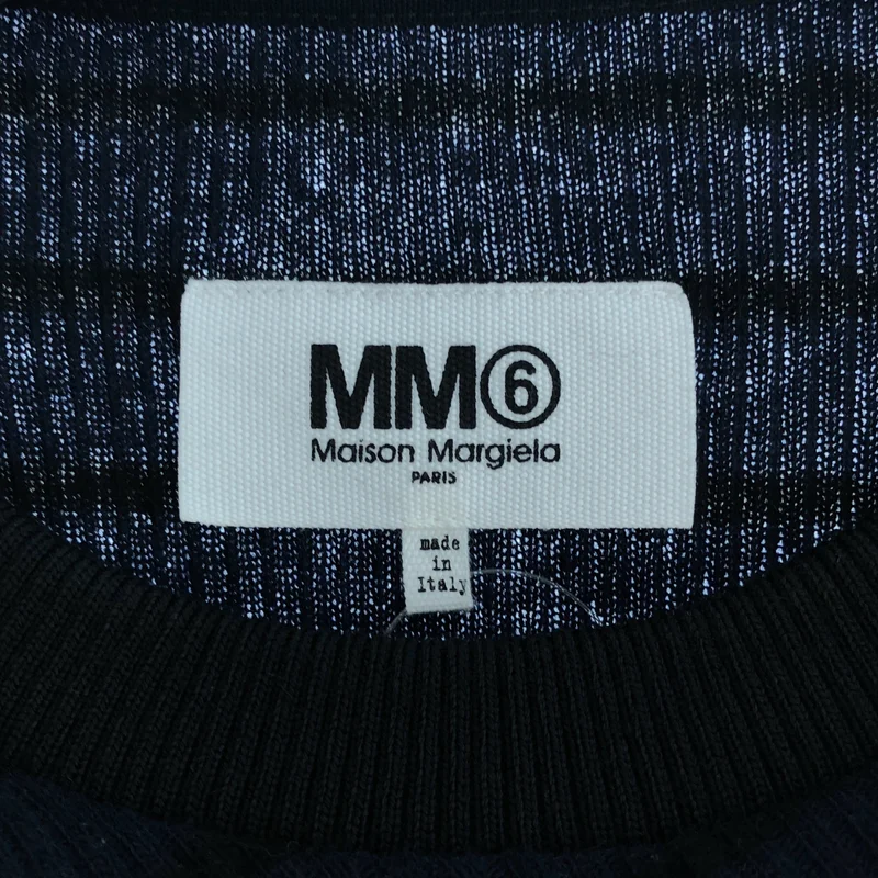 MM6 Maison Margiela / エムエムシックスメゾンマルジェラ | 2019AW | Stripes Wool Long Sleeves Medium Dresses / ウール ストライプ ニットワンピース | S | レディース