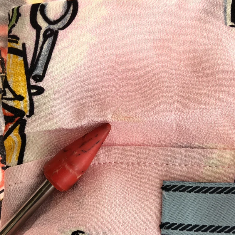 PRADA / プラダ | シルク ロボット 総柄 ショートシャツ | 42 | レディース