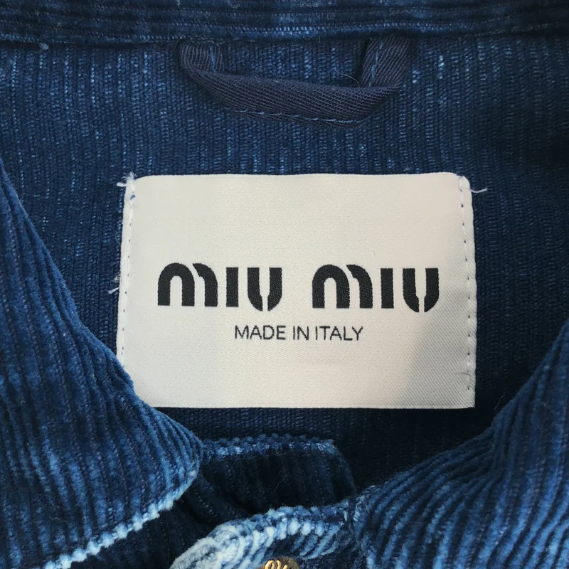 miu miu / ミュウミュウ | 2023 | クロップ ド コーデュロイジャケット ML1018 | 38 | レディース