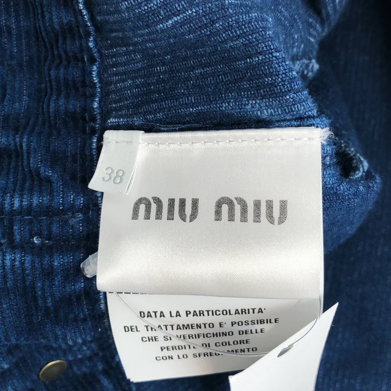 miu miu / ミュウミュウ | 2023 | クロップ ド コーデュロイジャケット ML1018 | 38 | レディース