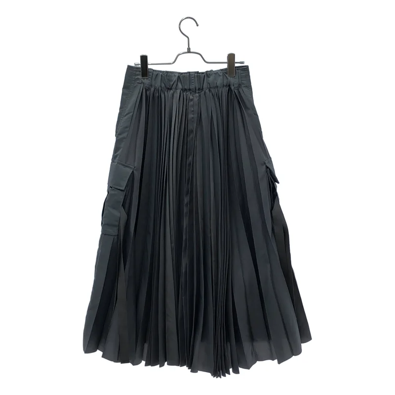 sacai / サカイ | 2022SS | ナイロン バックプリーツ カーゴスカート | 1 | レディース