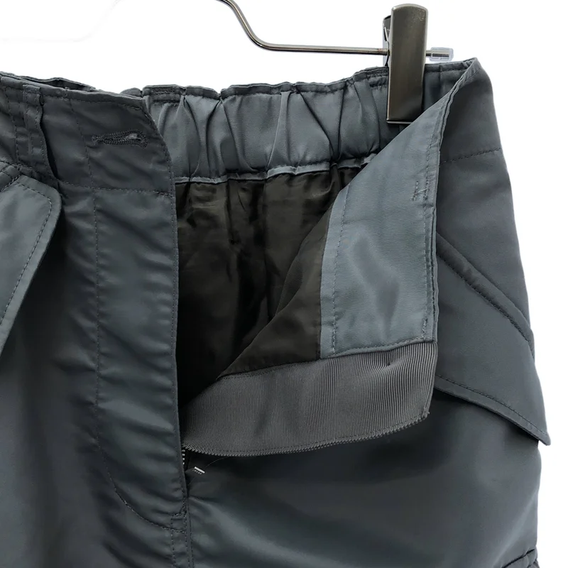 sacai / サカイ | 2022SS | ナイロン バックプリーツ カーゴスカート | 1 | レディース