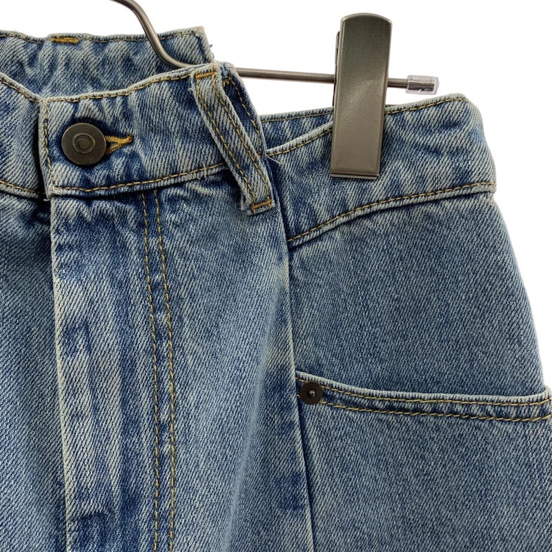 Maison Margiela / メゾンマルジェラ | 2022SS | BIAS CUT WIDE FLARE DENIM PANTS / ヴィンテージ加工 変形 ワイドフレア デニムパンツ | 38 | レディース