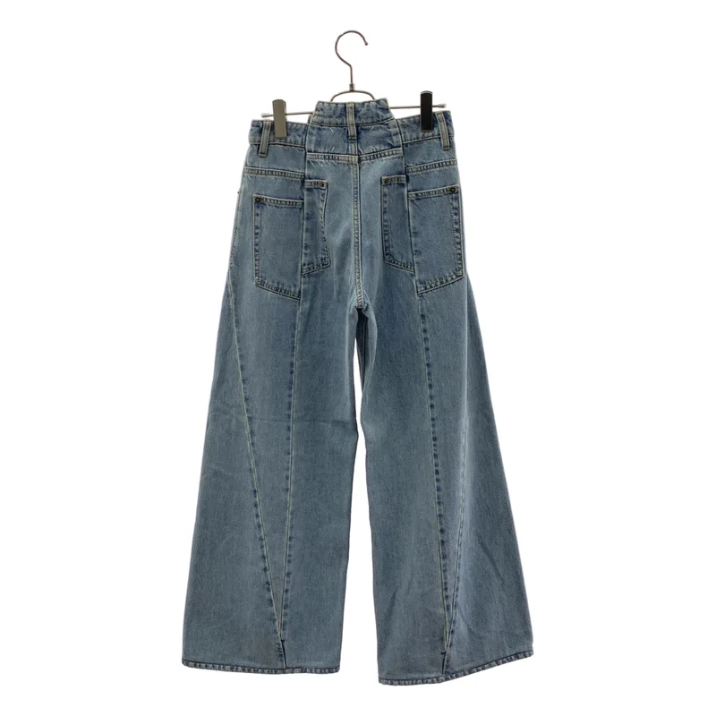 Maison Margiela / メゾンマルジェラ | 2022SS | BIAS CUT WIDE FLARE DENIM PANTS / ヴィンテージ加工 変形 ワイドフレア デニムパンツ | 38 | レディース