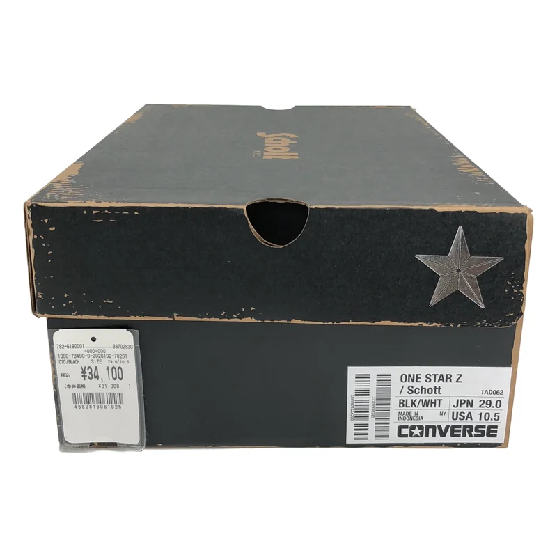 SCHOTT / ショット | × CONVERSE / ONE STAR Z / ワンスター レザー フロントジップ ローカットスニーカー | 29 | メンズ