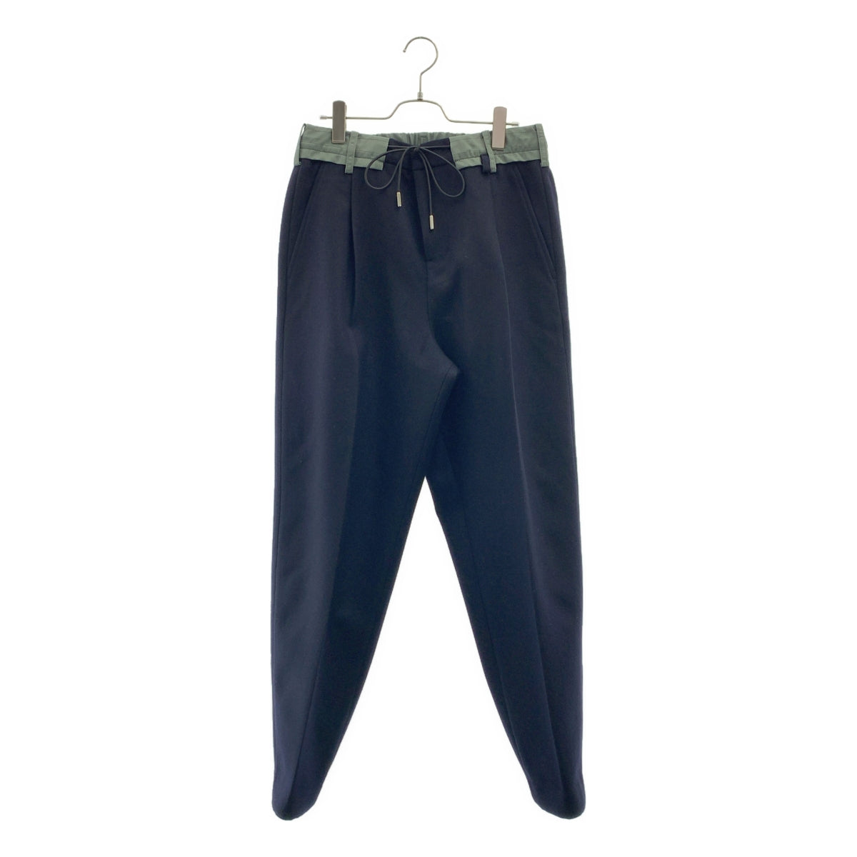【美品】  sacai / サカイ | 2024AW | Wool Melton Pants  / ウール メルトン ドローストリング パンツ | 2 | ブラック | メンズ Excellent Condition】 sacai / サカイ | 2024AW | Wool Melton Pants