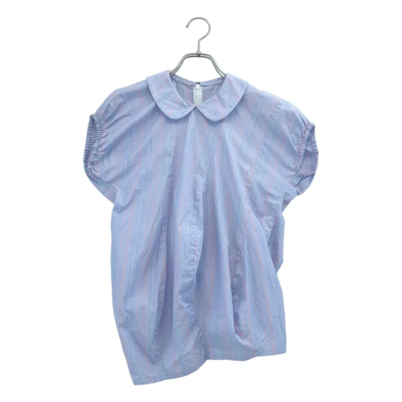 tricot COMME des GARCONS / トリココムデギャルソン | 2000AW | コットン ラウンドカラー アシンメトリーシャツ | M | レディース