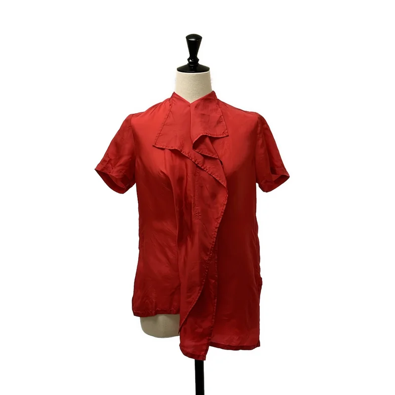 tricot COMME des GARCONS / トリココムデギャルソン | 1996SS | キュプラ 変形 アシンメトリー フリル ブラウス |