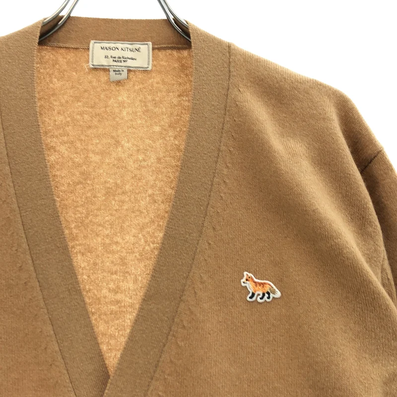 MAISON KITSUNE / メゾンキツネ | カシミヤ フォックスパッチ ナイロンテープ ニットカーディガン | M | メンズ