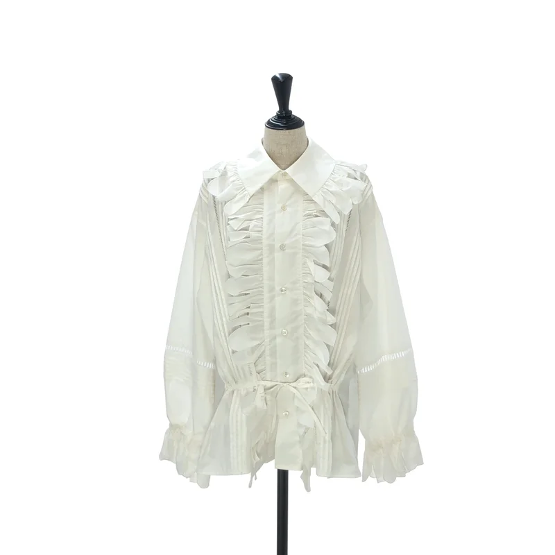 JUN MIKAMI / ジュンミカミ | 2025AW | コットン ラッフルシャツ |
