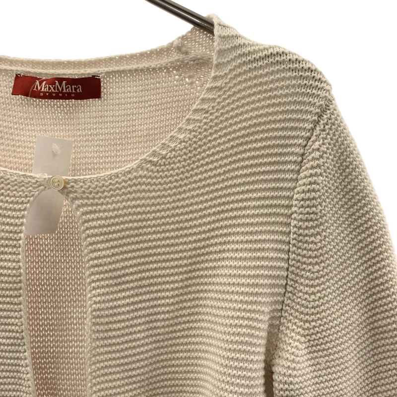MAX MARA STUDIO / マックスマーラステュディオ | シルク リネン ニット カーディガン | S | レディース