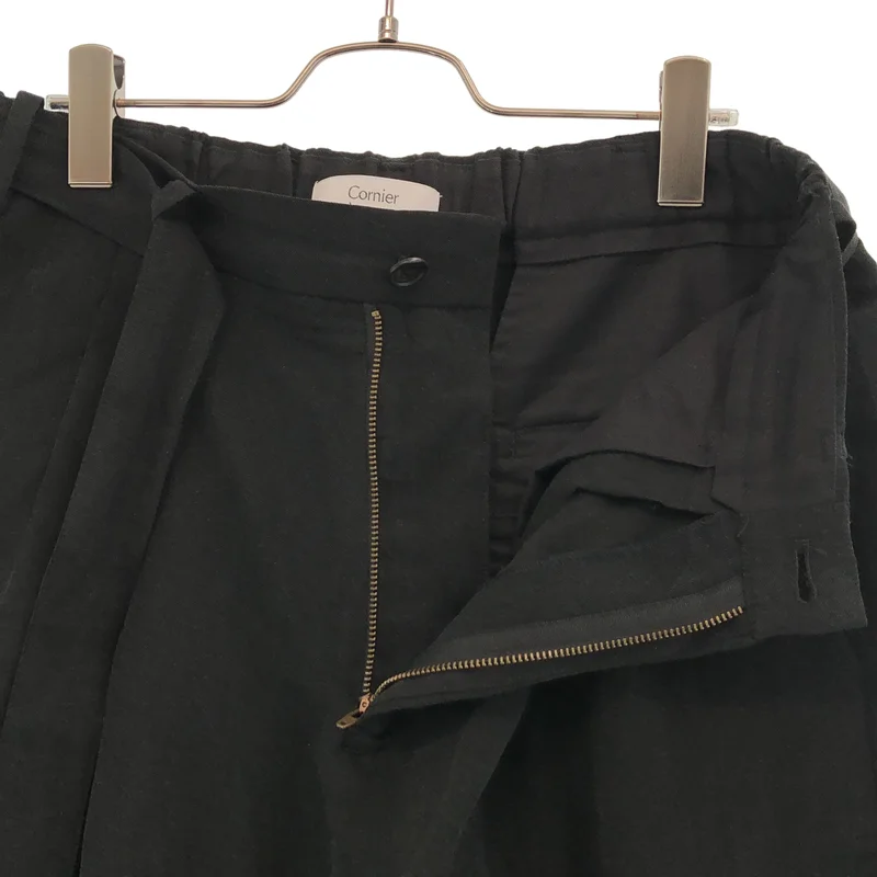 CORNIER / コルニエ | SILK/LINEN FADED GABARDINE PANTS シルクリネン イージーパンツ | L | メンズ