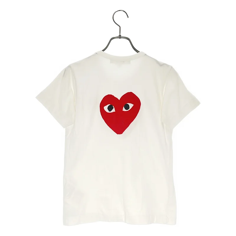 PLAY COMME des GARCONS / プレイコムデギャルソン | AD2016 | コットン ハート ワッペン クルーネックカットソー | S | レディース