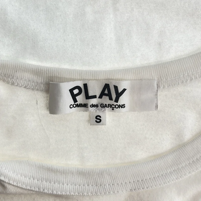 PLAY COMME des GARCONS / プレイコムデギャルソン | AD2016 | コットン ハート ワッペン クルーネックカットソー | S | レディース