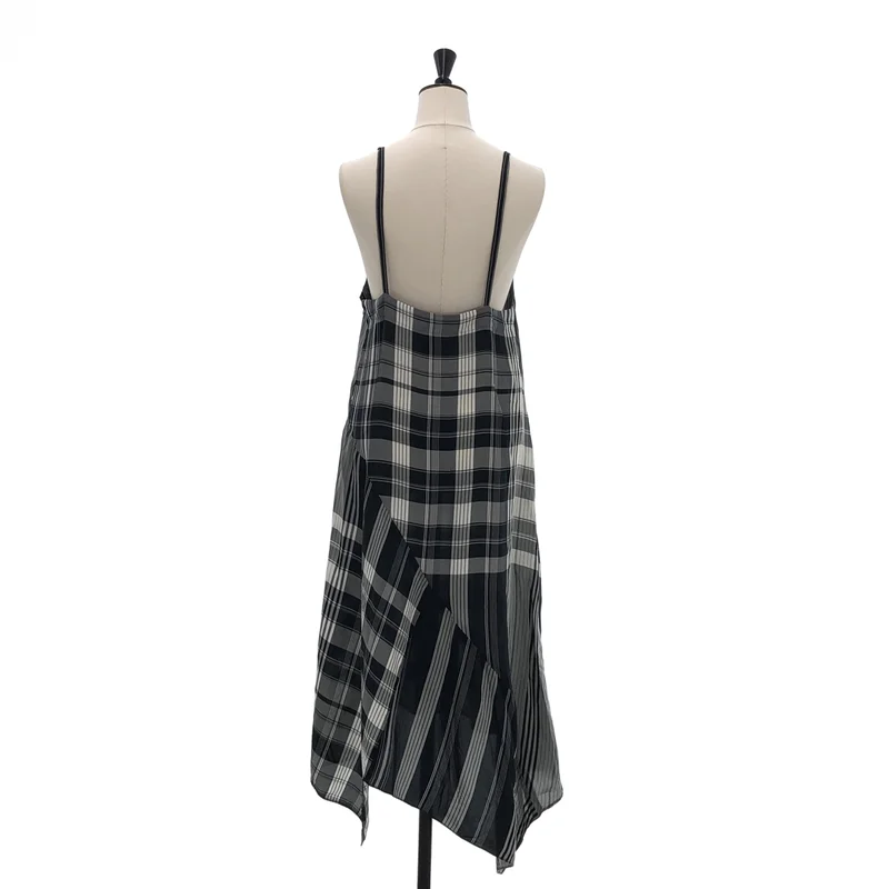tricot COMME des GARCONS / トリココムデギャルソン | 1992AW | レーヨン チェック アシンメトリー キャミワンピース | M | レディース