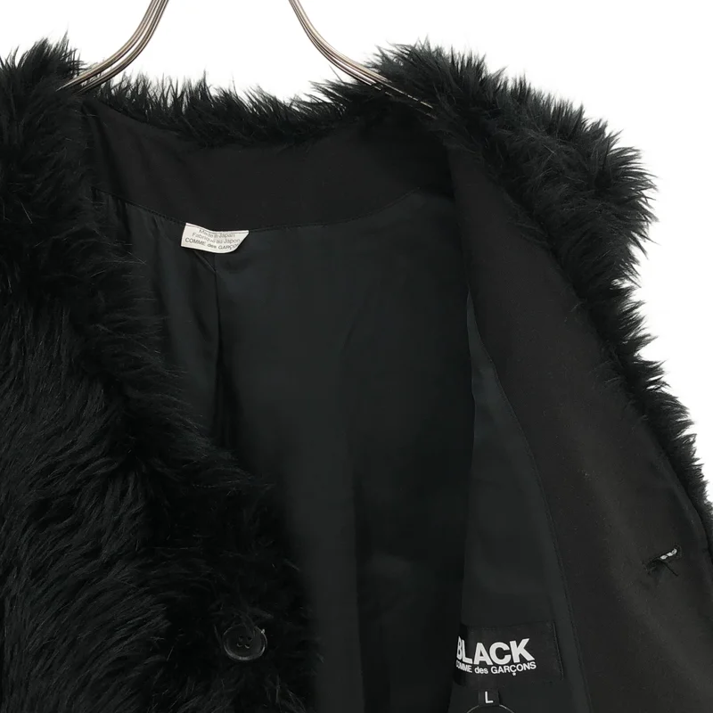 BLACK COMME des GARCONS / ブラックコムデギャルソン | 2023AW | フェイクファーベスト 1L-C006 | L | メンズ