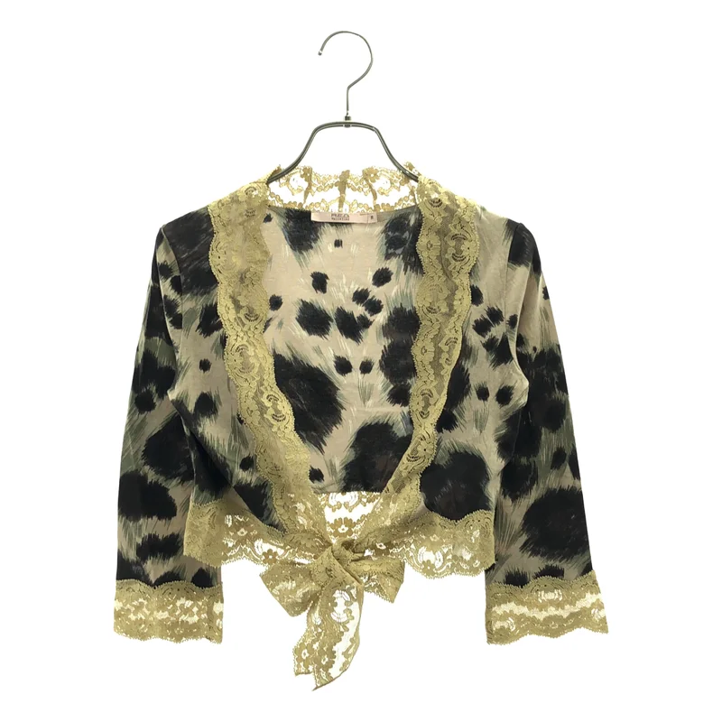 RED VALENTINO / レッドヴァレンティノ | 総柄 レース ボレロ カーディガン | 38 | レディース