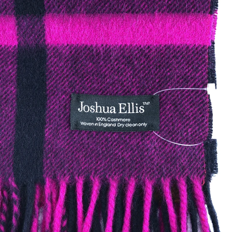 JOSHUA ELLIS / ジョシュアエリス | カシミヤ チェック フリンジ マフラー |