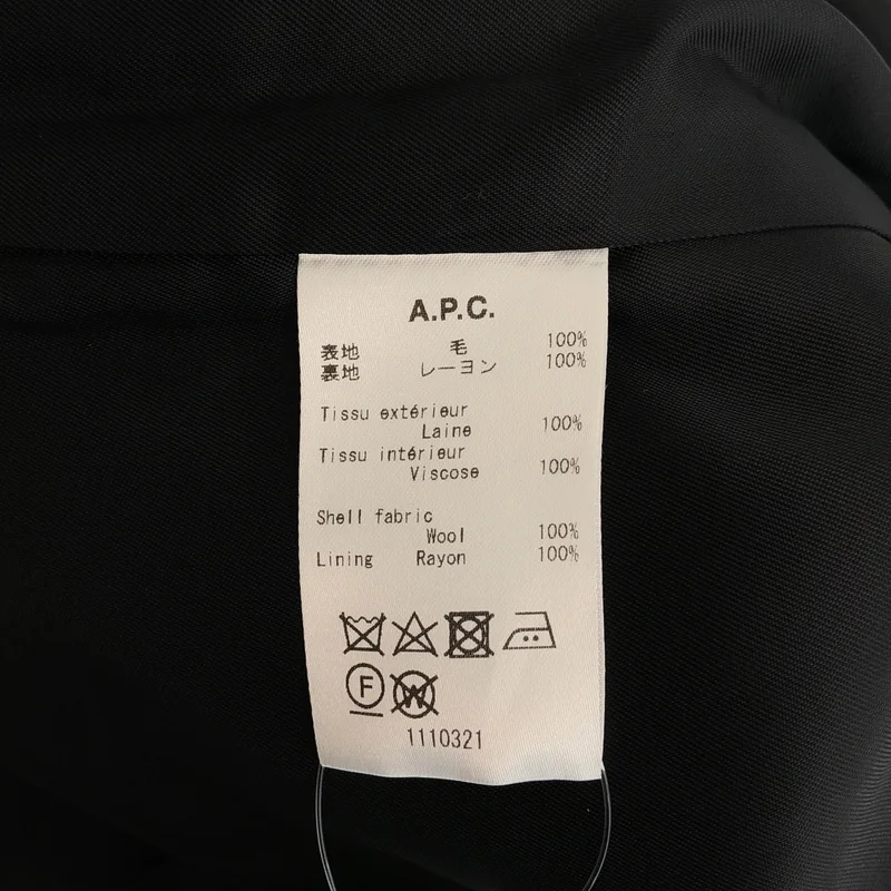 A.P.C. / アーペーセー | ウール グレンチェック チェスターコート | 36 | レディース