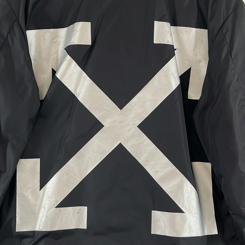 MONCLER / モンクレール | ×OFF-WHITE / GAUSSE バックロゴプリント ダウンジャケット | 0 | メンズ