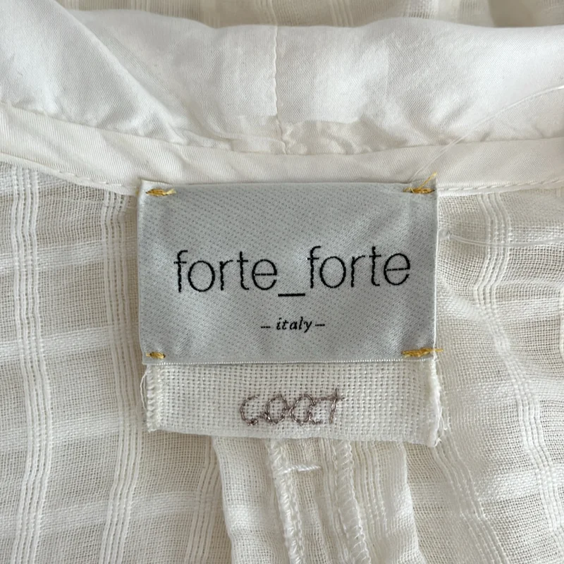 forte_forte / フォルテフォルテ | シルク コットン ボタンレス シアーコート | 0 | レディース
