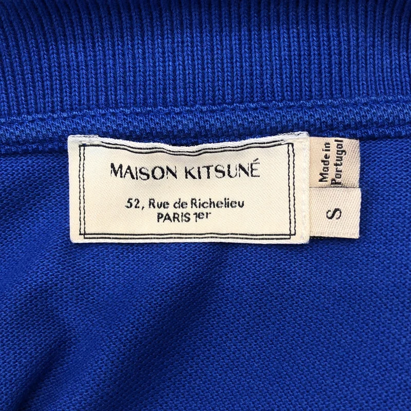 MAISON KITSUNE / メゾンキツネ | ワンポイント ワッペン ポロシャツ カットソー | S | メンズ