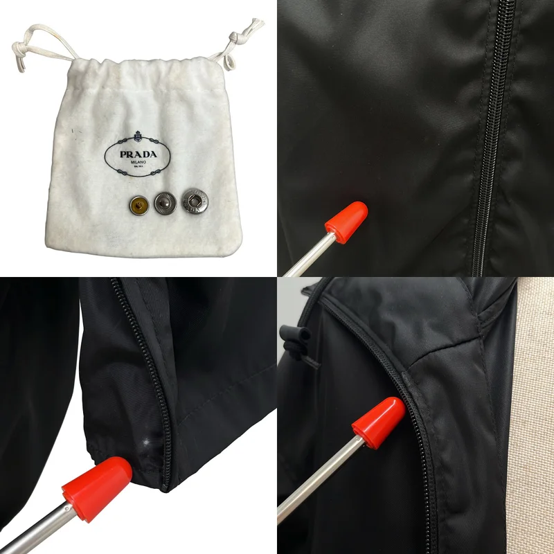 PRADA / プラダ | 2018SS | Re-Nylon トライアングルロゴ フーデッドロングジャケット | XS | メンズ