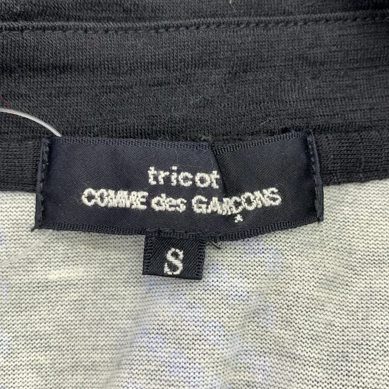 tricot COMME des GARCONS / トリココムデギャルソン | 2017AW | 異素材 切替 総柄 丸襟 シャツ ブラウス | S | レディース