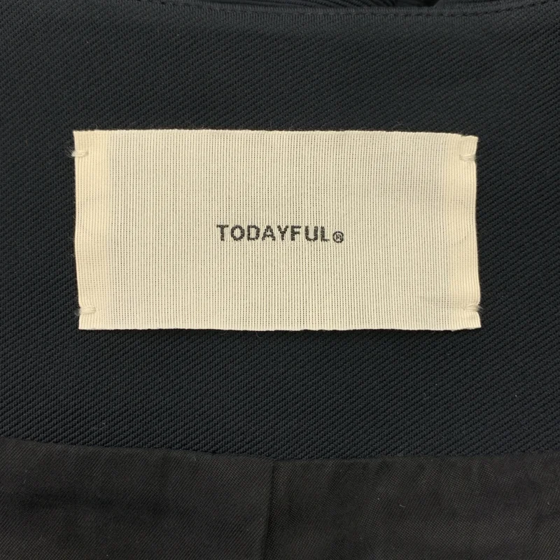 TODAYFUL / トゥデイフル | 2024AW | Collarless Twill Jacket / カラーレス ツイルジャケット | 36 | レディース