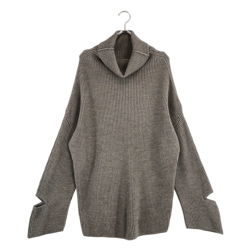 MAISON FLANEUR / メゾンフラネール | ウール タートルネック リブ ニット | 38 | レディース