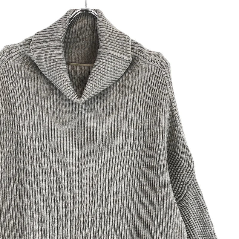 MAISON FLANEUR / メゾンフラネール | ウール タートルネック リブ ニット | 38 | レディース