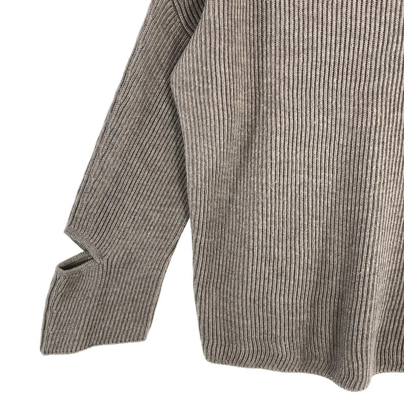 MAISON FLANEUR / メゾンフラネール | ウール タートルネック リブ ニット | 38 | レディース