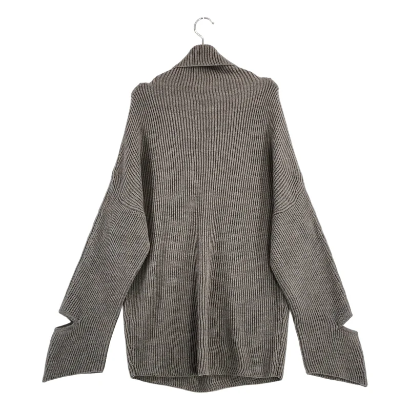 MAISON FLANEUR / メゾンフラネール | ウール タートルネック リブ ニット | 38 | レディース