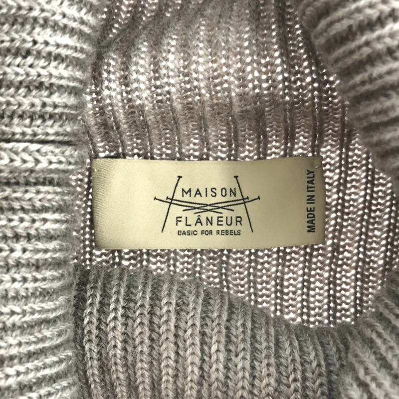 MAISON FLANEUR / メゾンフラネール | ウール タートルネック リブ ニット | 38 | レディース