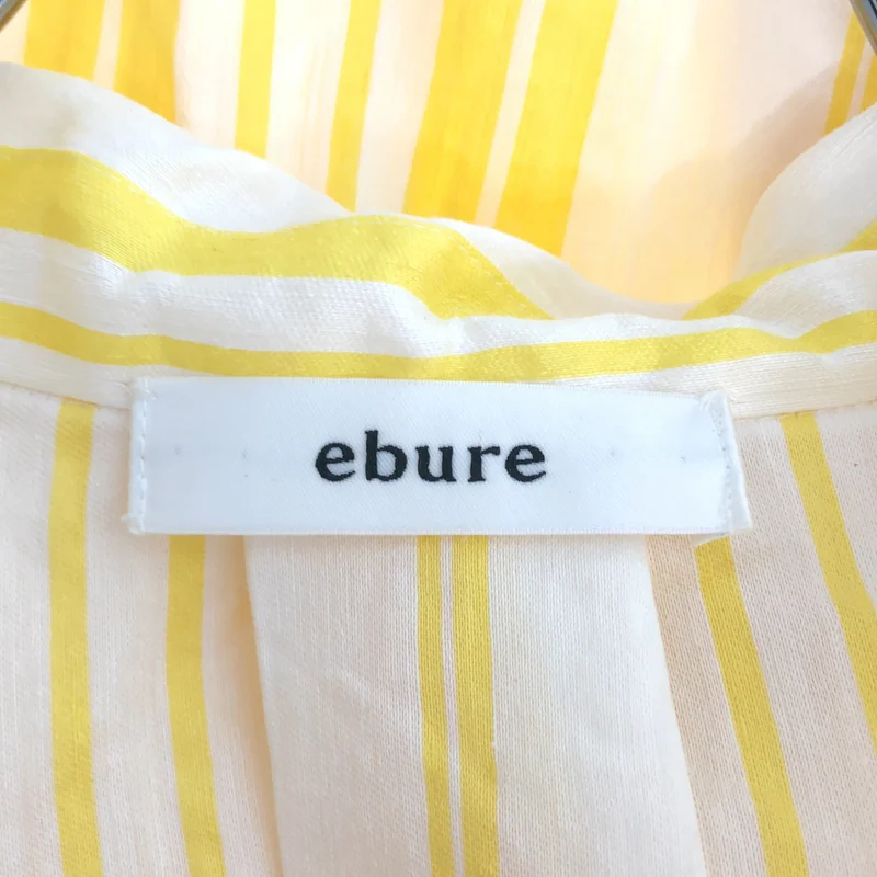 ebure / エブール | 2023SS | カラーストライプリネン シャツワンピース | 36 | レディース