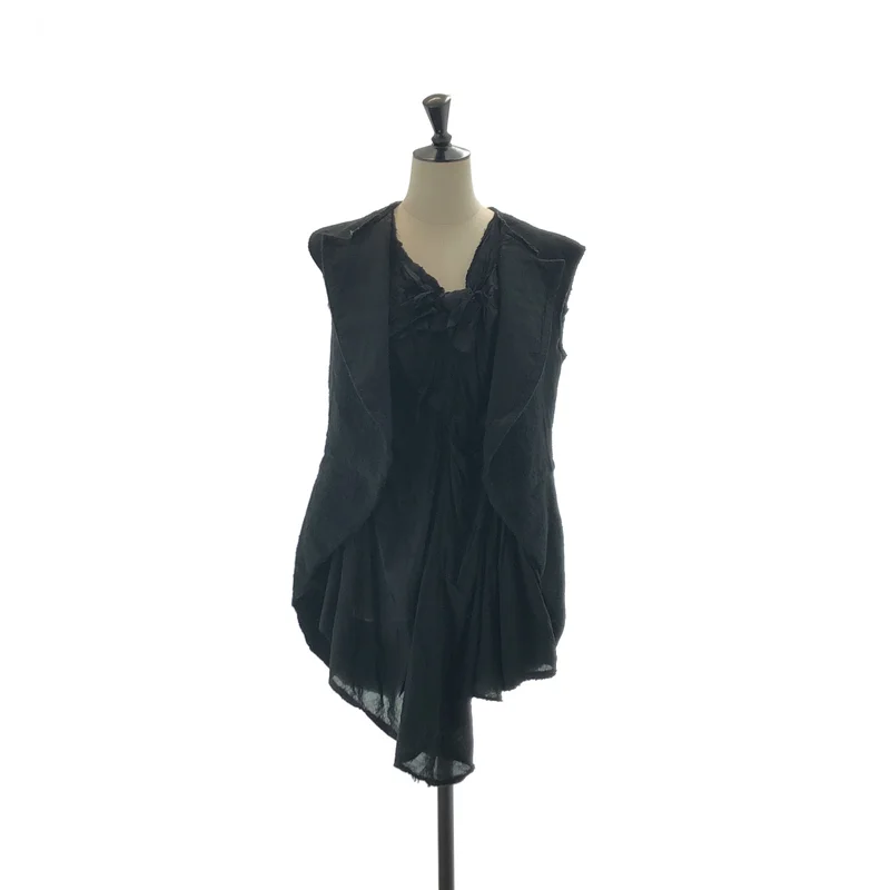 COMME des GARCONS / コムデギャルソン | 2003SS | 特殊加工 コットン カットオフ スリーブレス トップス | M | レディース
