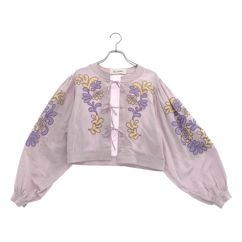 sara mallika / サラマリカ | Cotton Linen Patchwork Embroidery Top シャツ |