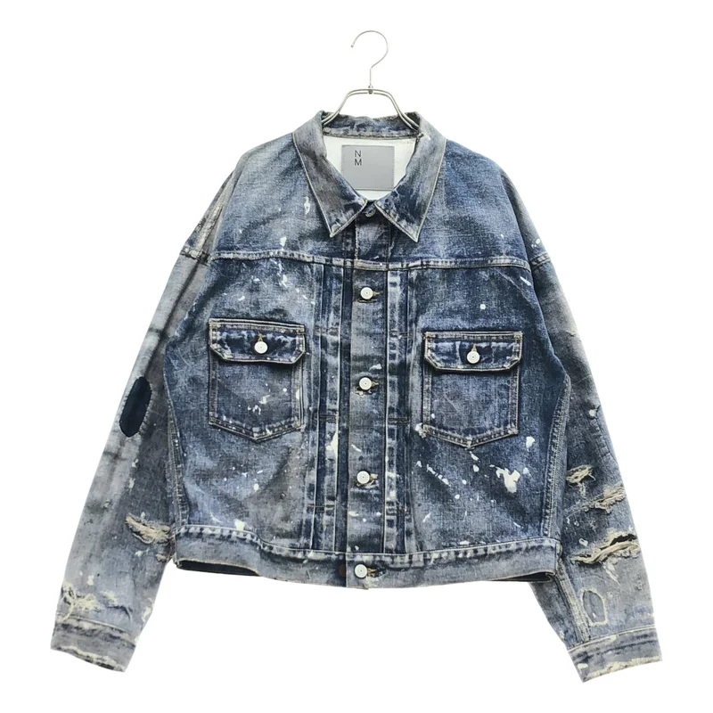 eye JUNYA WATANABE COMME des GARCONS MAN / アイジュンヤワタナベ マン | 2026SS | × New Manual / Wネーム 転写デニムプリントジャケット | XL | メンズ