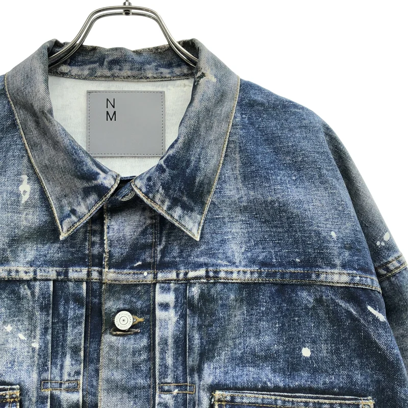 eye JUNYA WATANABE COMME des GARCONS MAN / アイジュンヤワタナベ マン | 2026SS | × New Manual / Wネーム 転写デニムプリントジャケット | XL | メンズ